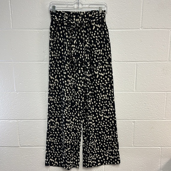 Wish Black and White Wide Leg Pants - Picture 2 of 6